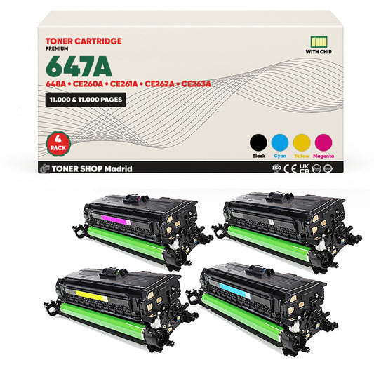 BDink Cartucho Tóner Compatible HP 647A/648A CMYK (Pack 4)