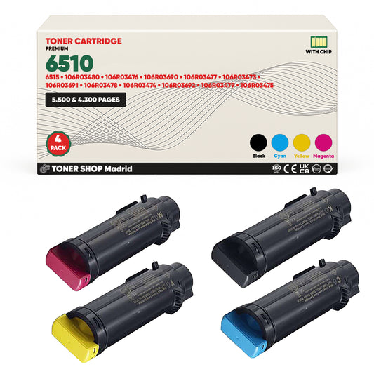 BDink Tóner Compatible Xerox Phaser 6510 (Pack 4 CMYK)