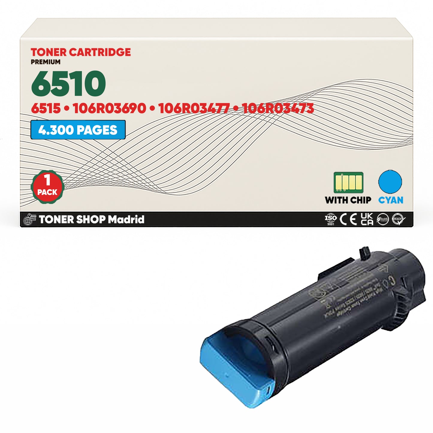 BDink Tóner Compatible Xerox Phaser 6510 (Pack 4 CMYK)