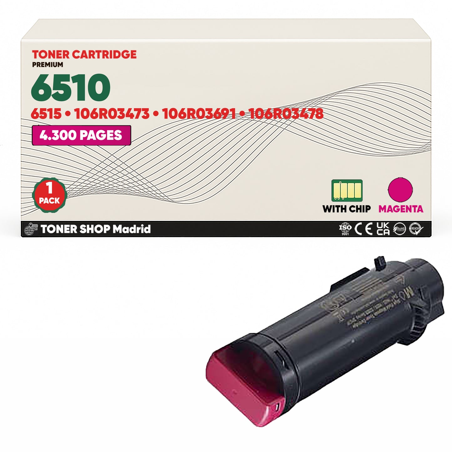 BDink Tóner Compatible Xerox Phaser 6510 (Pack 4 CMYK)