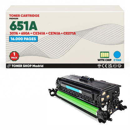 BDink Cartucho Tóner Compatible HP  651A/307A/650A CMYK (Pack 4)
