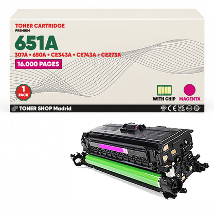BDink Cartucho Tóner Compatible HP  651A/307A/650A CMYK (Pack 4)