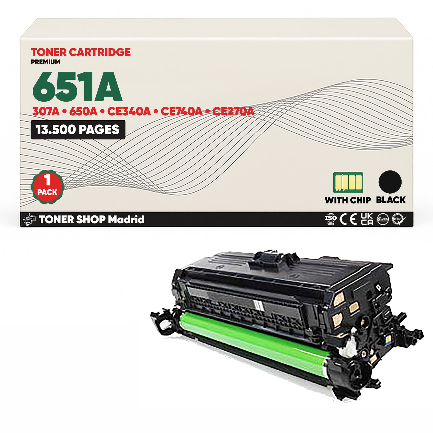 BDink Cartucho Tóner Compatible HP  651A/307A/650A CMYK (Pack 4)