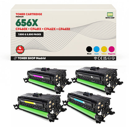 BDink Tóner Compatible HP 656X (Pack 4 CMYK) CF460X CF461X CF462X CF463X