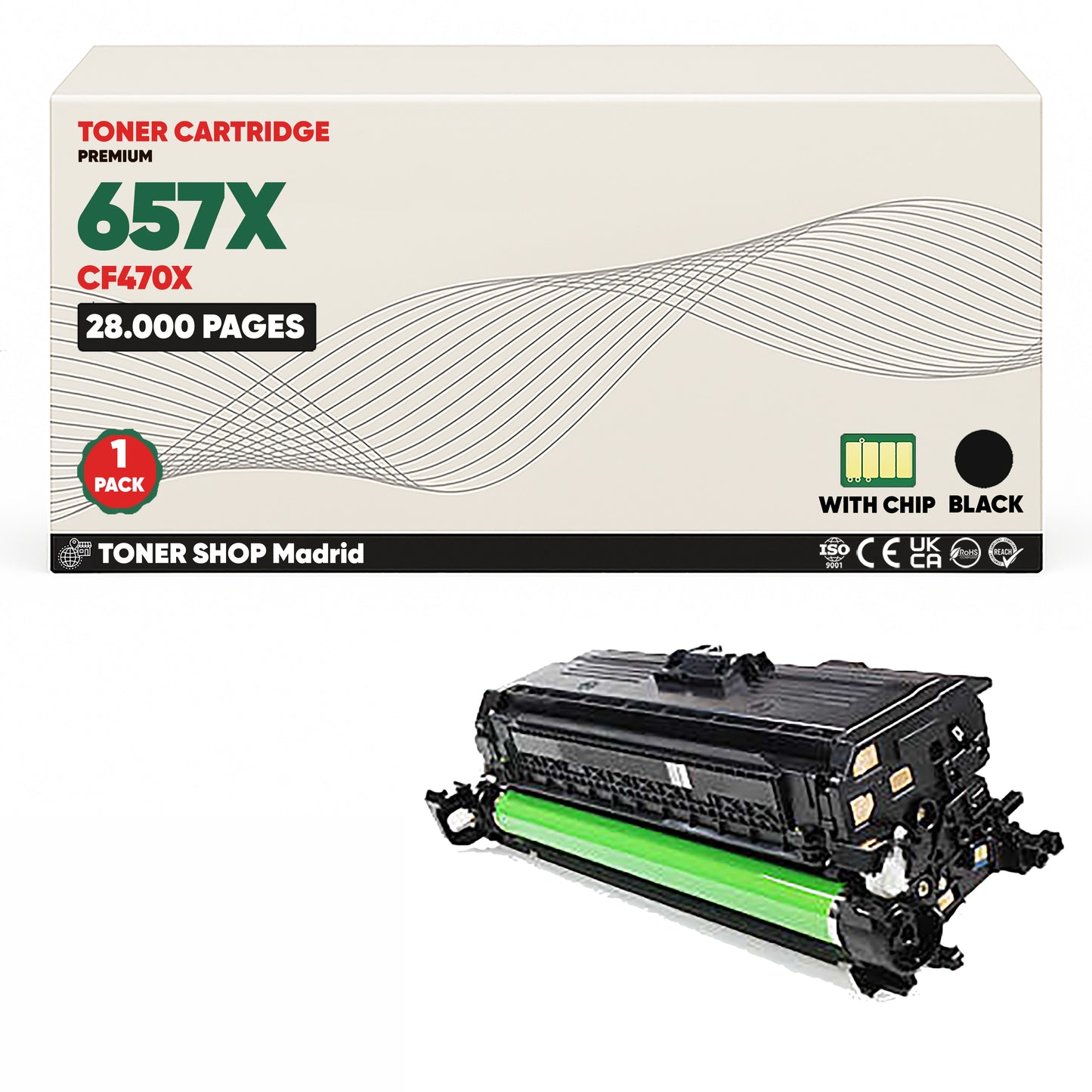 BDink Tóner Compatible HP 657X (Pack 4 CMYK) CF470X CF471X CF472X CF473X