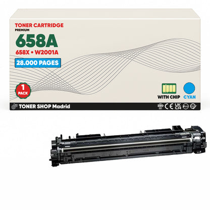 BDink Tóner Compatible HP 658A (Pack 4 CMYK) W2000A W2001A W2002A W2003A