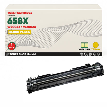 BDink Tóner Compatible HP 658X (Pack 4 CMYK) W2000X W2001X W2002X W2003X