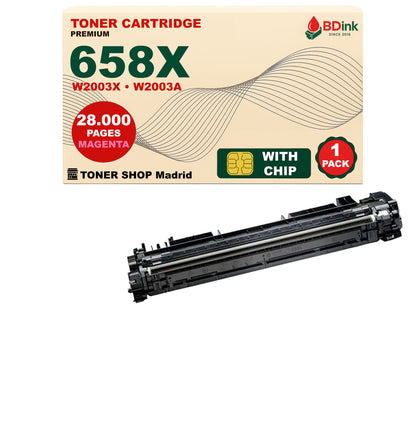 BDink Tóner Compatible HP 658X (Pack 4 CMYK) W2000X W2001X W2002X W2003X