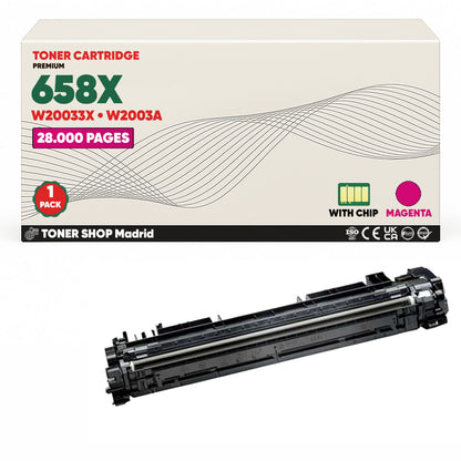 BDink Tóner Compatible HP 658X (Pack 4 CMYK) W2000X W2001X W2002X W2003X