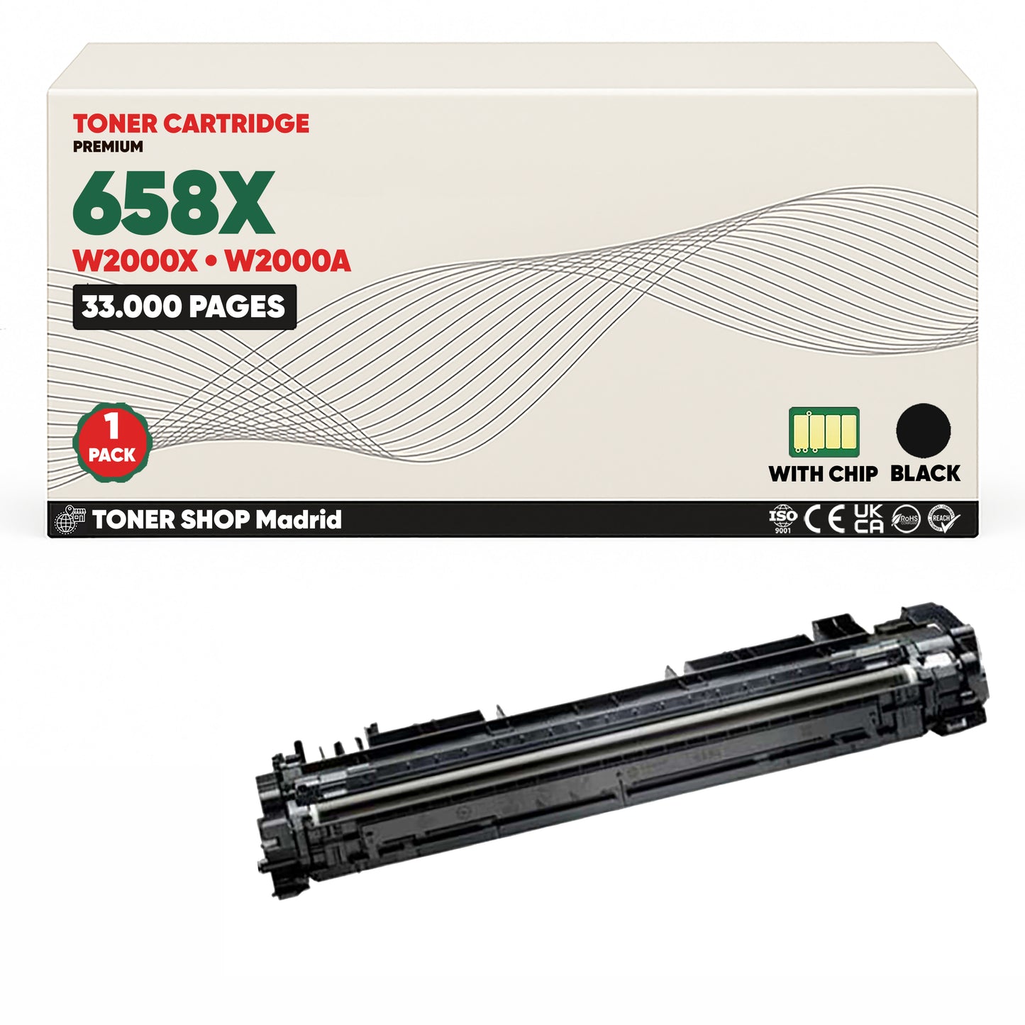 BDink Tóner Compatible HP 658X (Pack 4 CMYK) W2000X W2001X W2002X W2003X