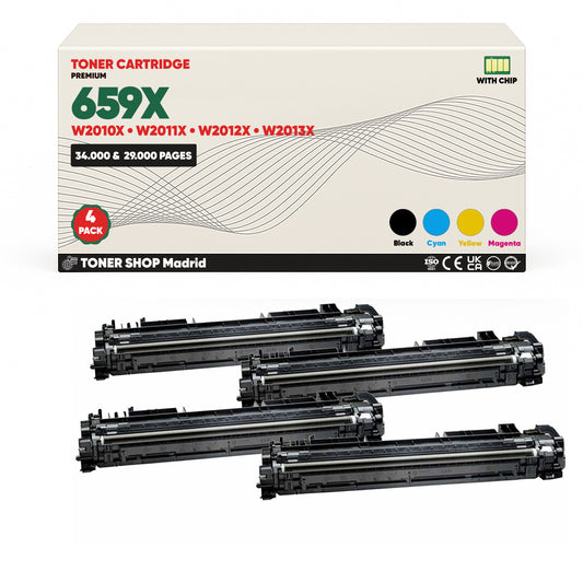 BDink Tóner Compatible HP 659X (Pack 4 CMYK) W2010X W2011X W2012X W2013X
