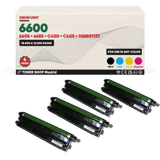 BDink Tambor de Imagen Compatible Xerox Phaser 6600/6605 (Pack 4 CMYK) Drum