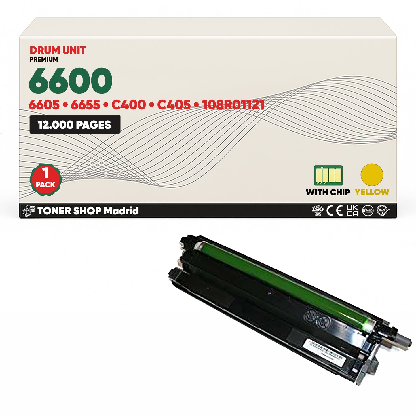 BDink Tambor de Imagen Compatible Xerox Phaser 6600/6605 (Pack 4 CMYK) Drum