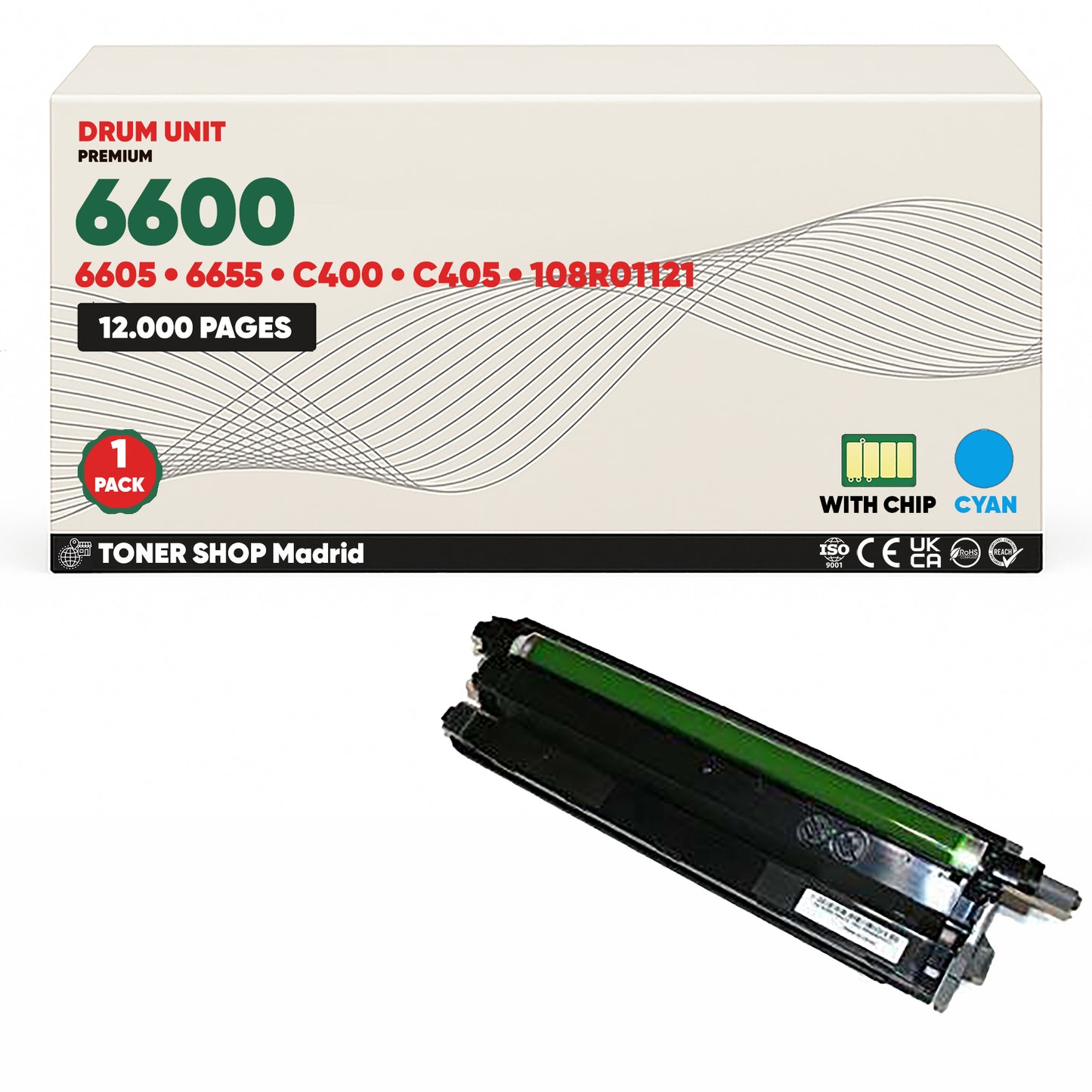 BDink Tambor de Imagen Compatible Xerox Phaser 6600/6605 (Pack 4 CMYK) Drum