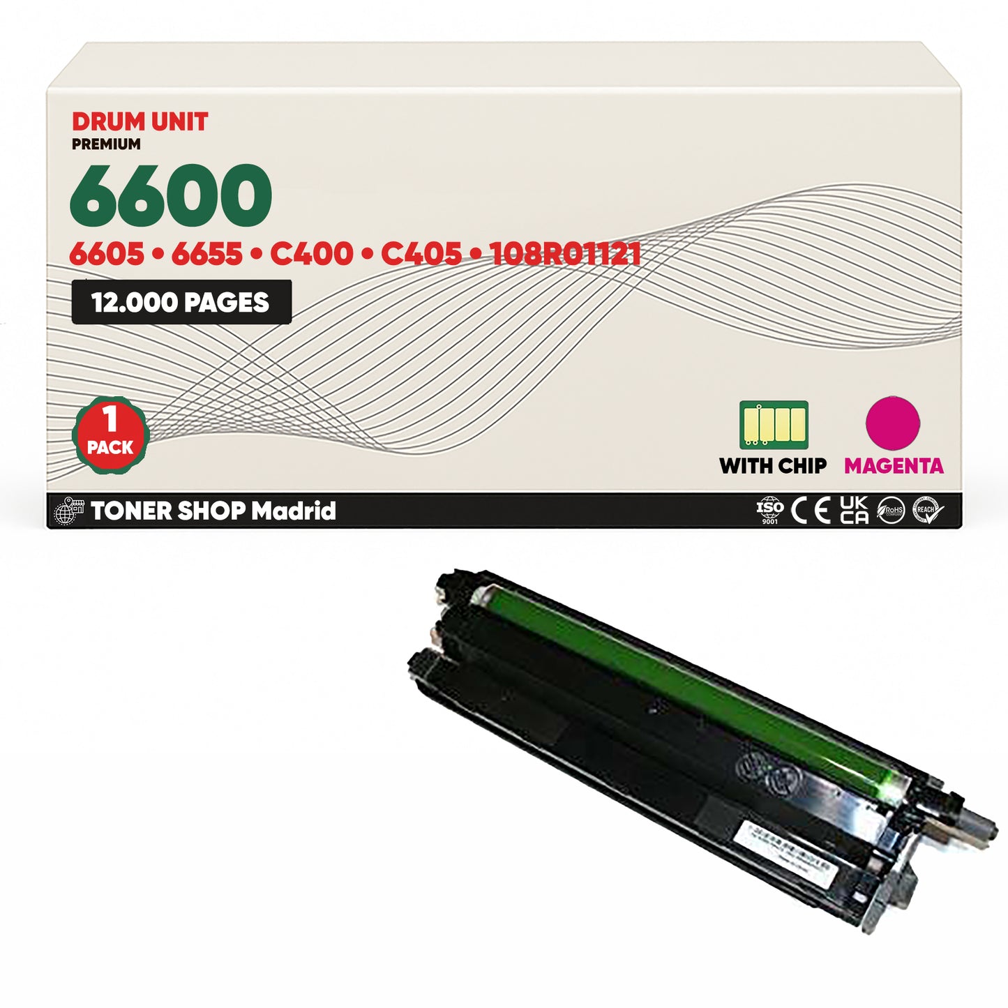 BDink Tambor de Imagen Compatible Xerox Phaser 6600/6605 (Pack 4 CMYK) Drum