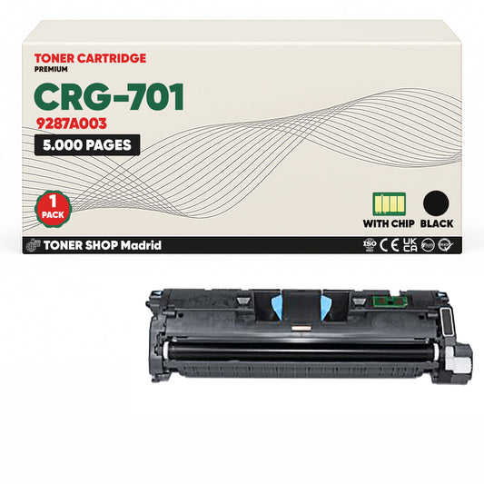 BDink Cartucho Tóner Compatible Canon 701 Negro