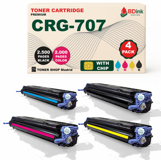 BDink Tóner Compatible Canon 707 (CMYK Pack 4)