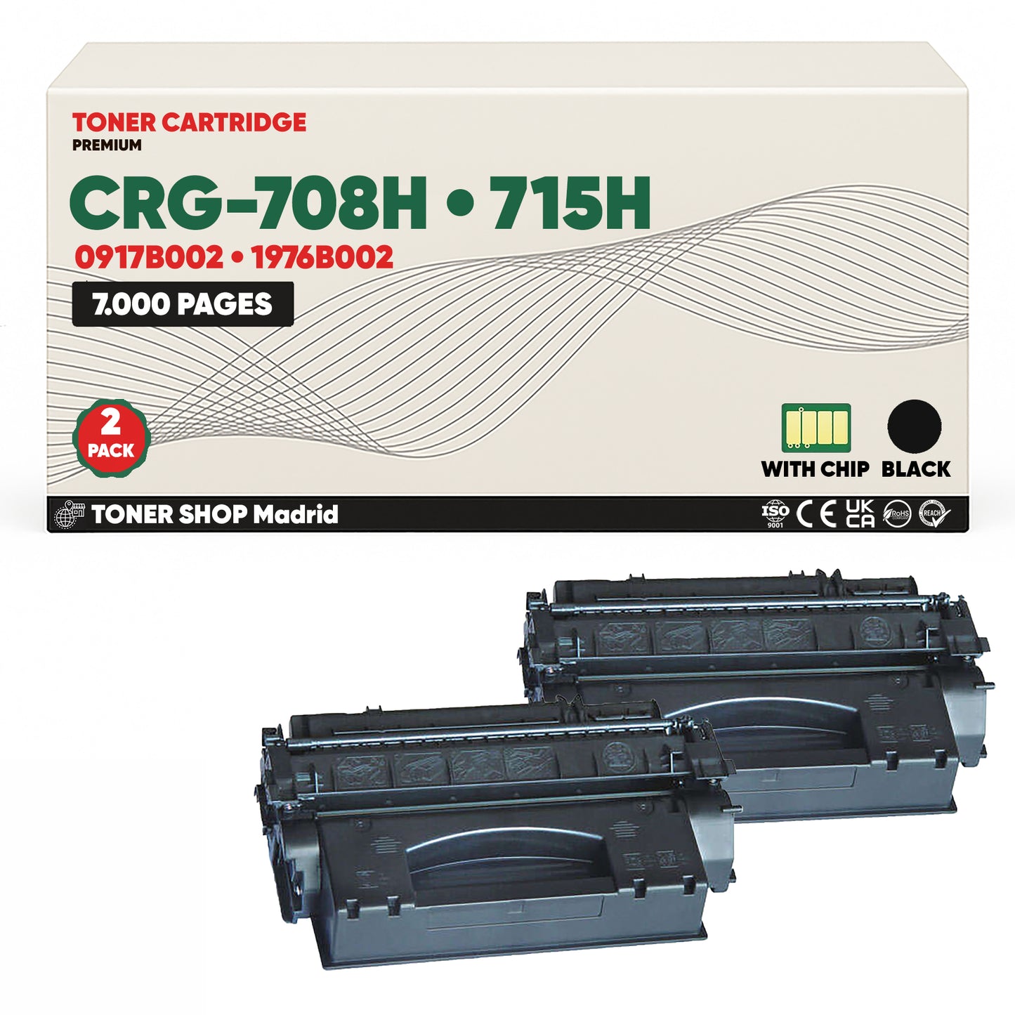 BDink Cartucho Tóner Compatible Canon 708H/715H Negro