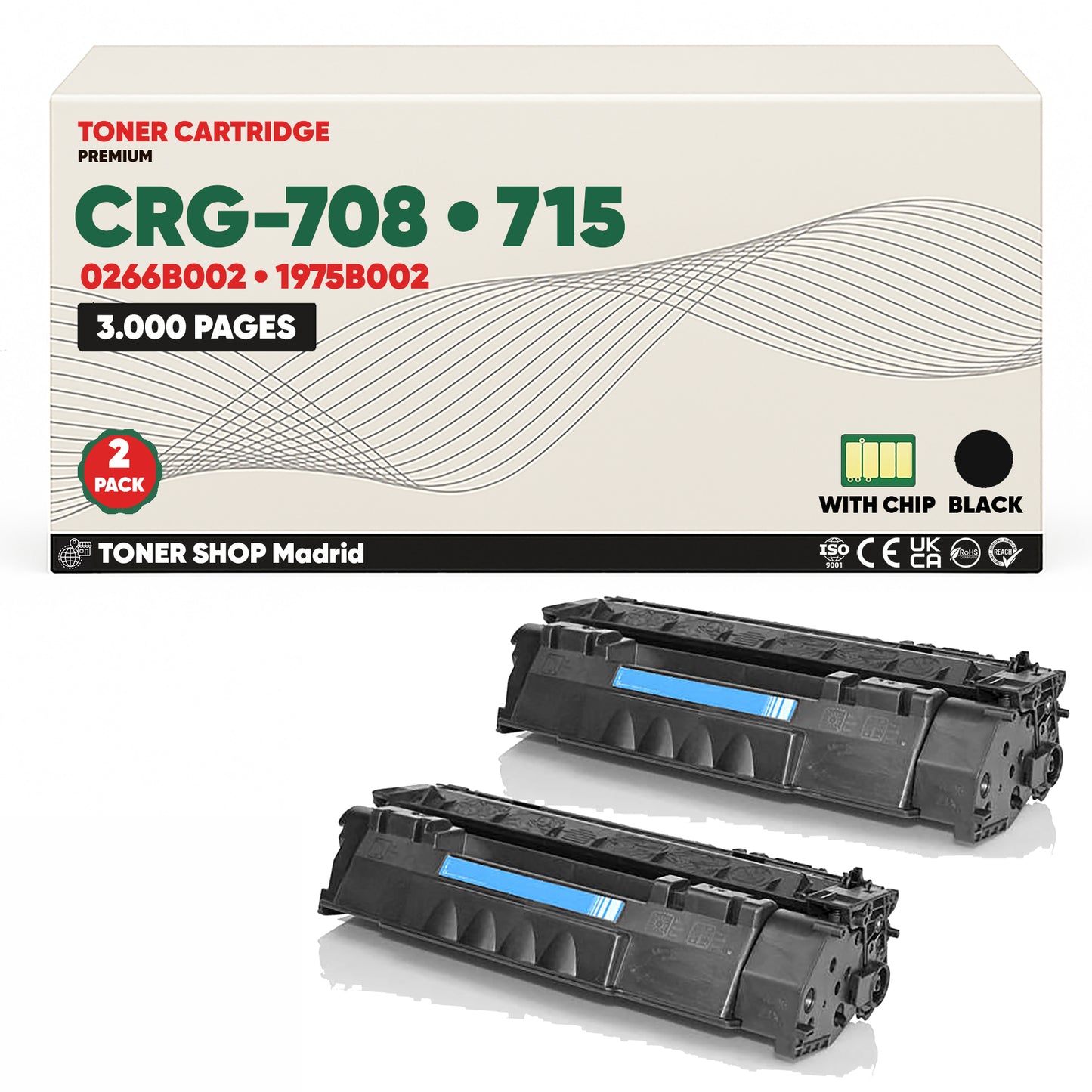 BDink Cartucho Tóner Compatible Canon 708/715 Negro