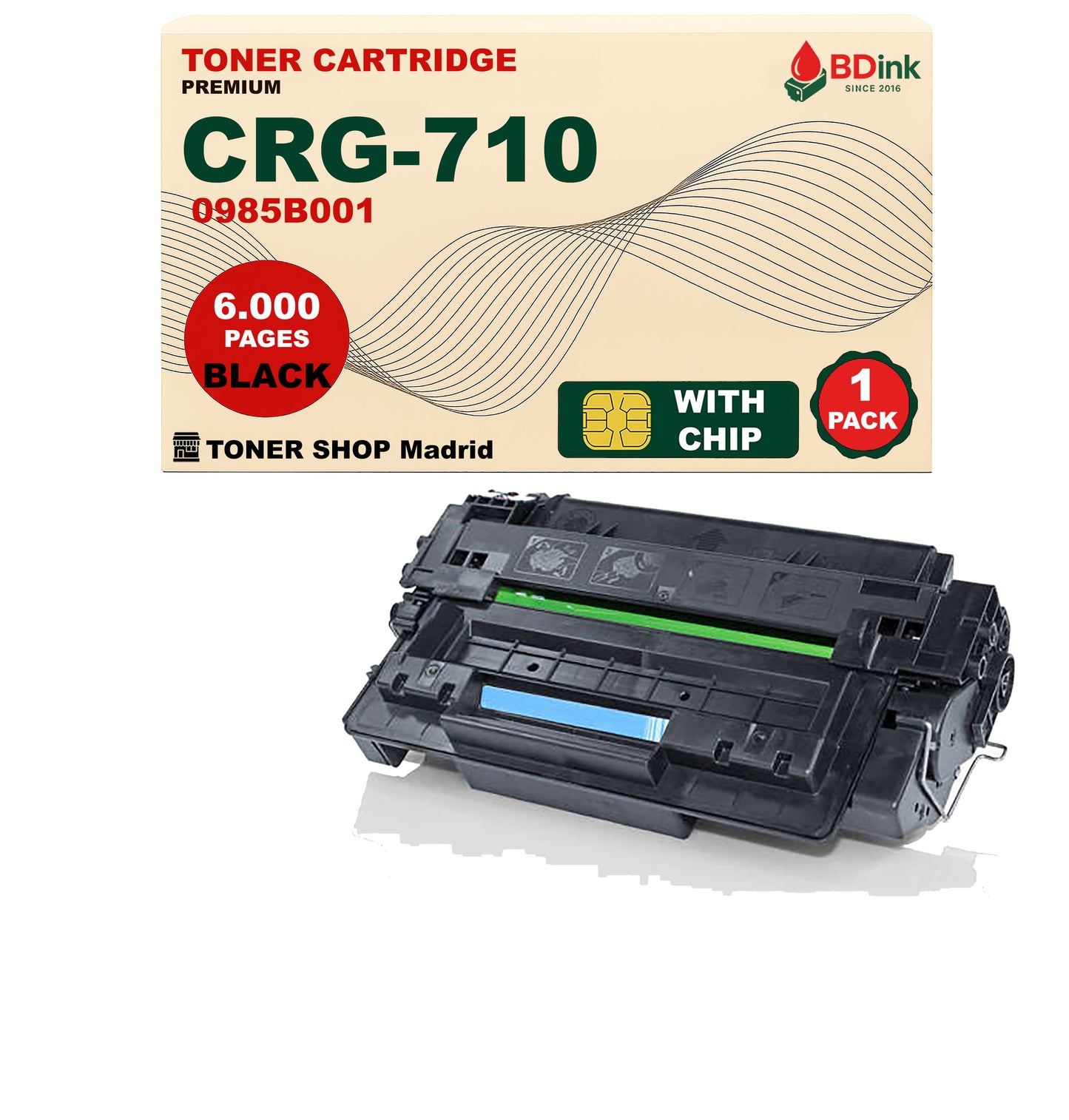 BDink Cartucho Tóner Compatible Canon 710 Negro