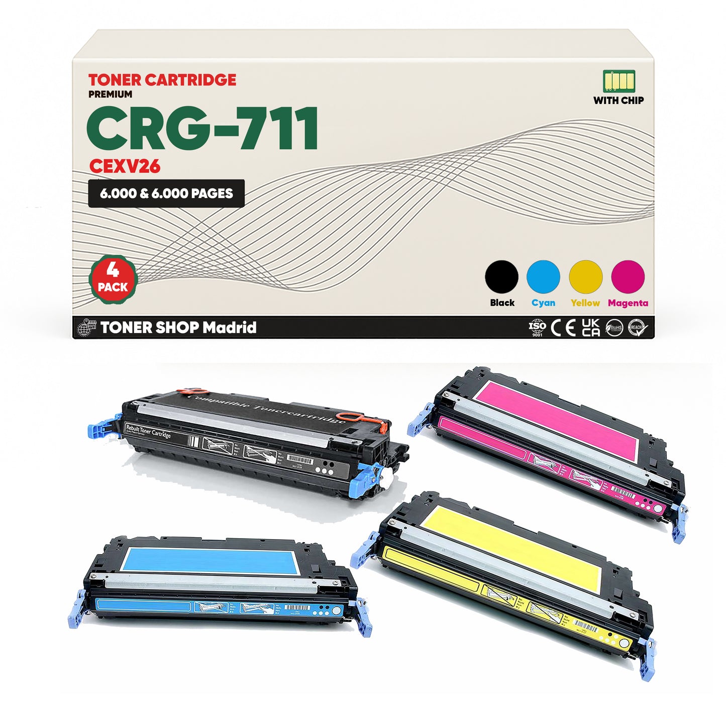 BDink Tóner Compatible Canon 711/CEXV26 (CMYK Pack 4)