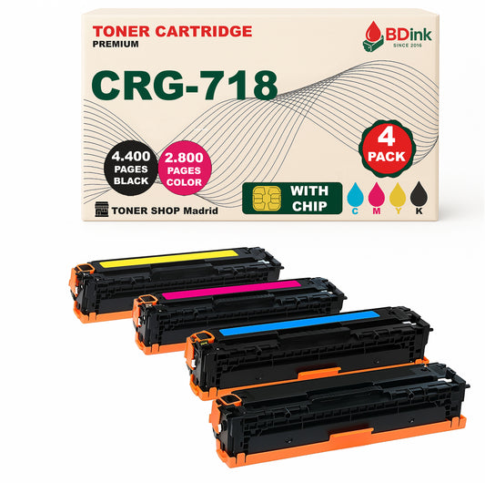 BDink Tóner Compatible Canon 718 (CMYK Pack 4)