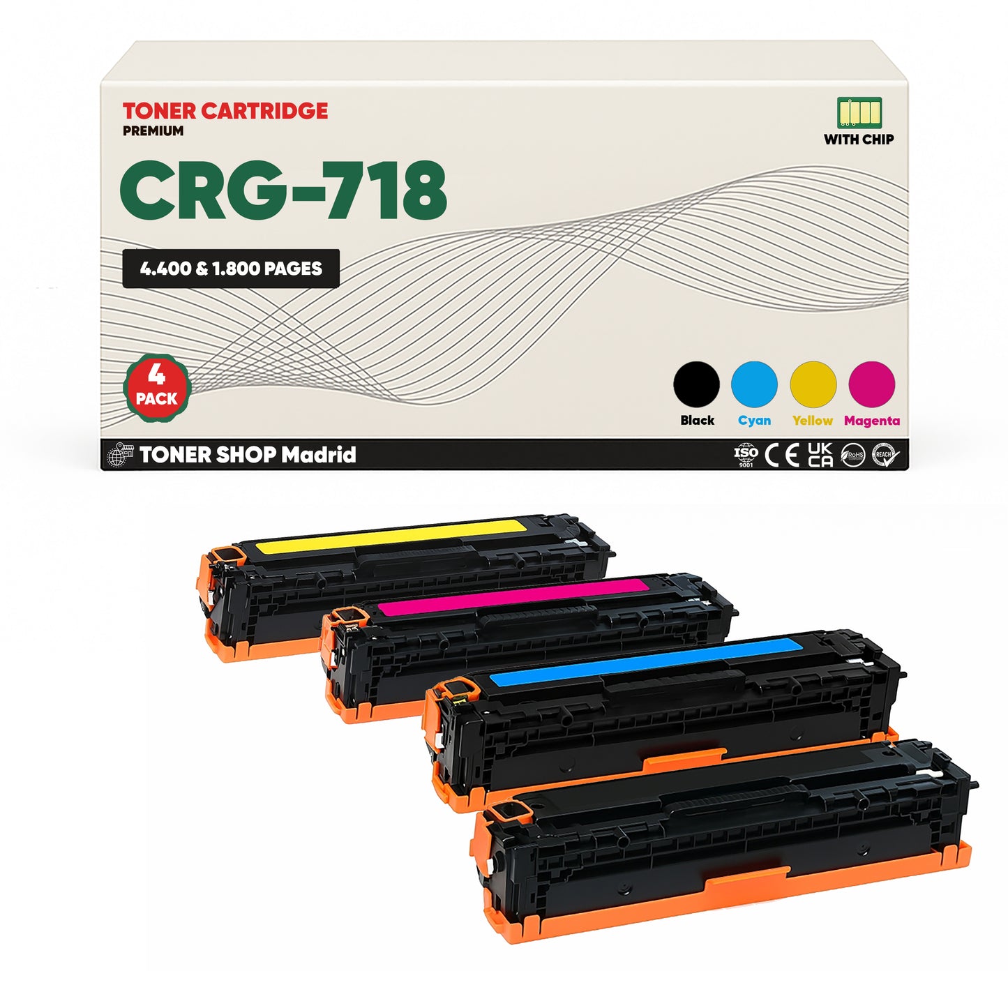 BDink Tóner Compatible Canon 718 (CMYK Pack 4)
