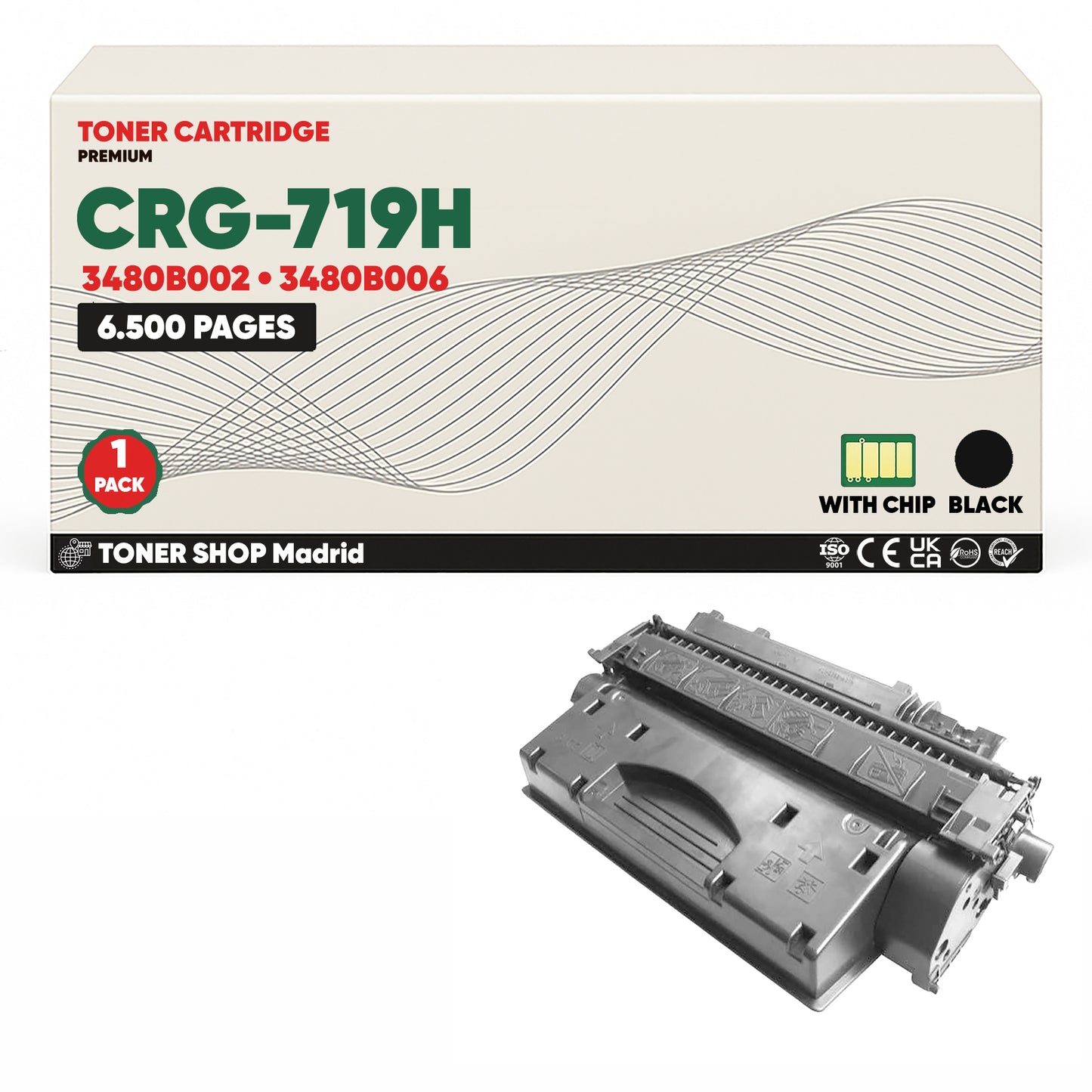 BDink Cartucho Tóner Compatible Canon 719H/CEXV40 Negro (Pack 1)