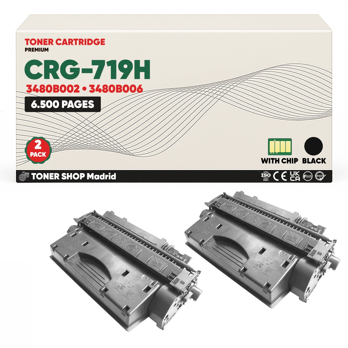 BDink Cartucho Tóner Compatible Canon 719H/CEXV40 Negro (Pack 1)