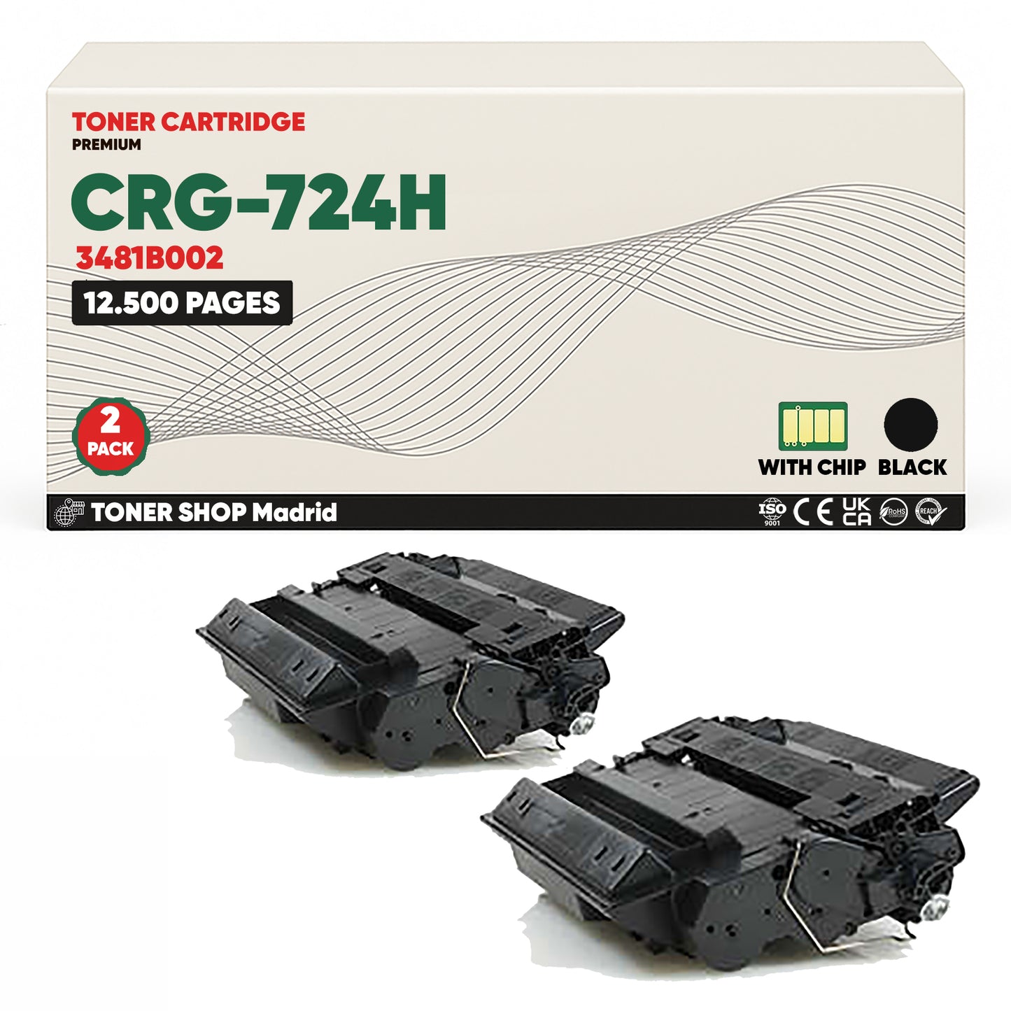 BDink Cartucho Tóner Compatible Canon 724H Negro