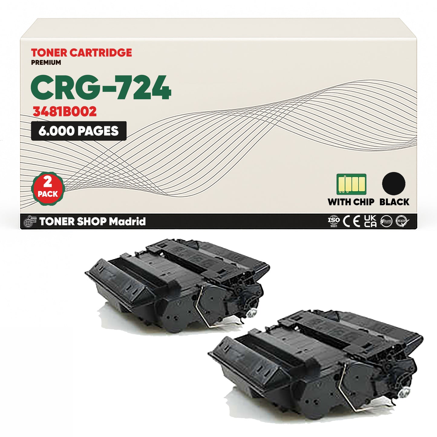 BDink Cartucho Tóner Compatible Canon 724 Negro