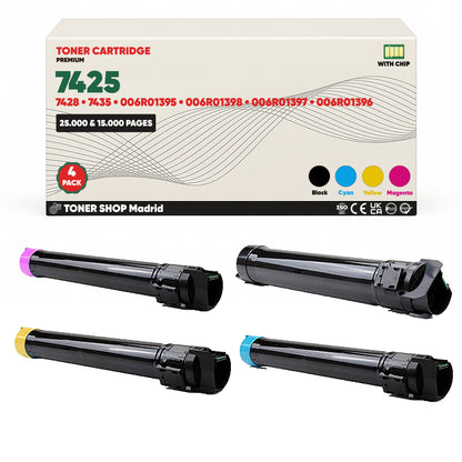 Dink Tóner Compatible Xerox WorkCentre 7425 (Pack 4 CMYK)