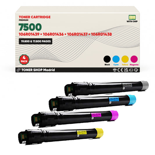 BDink Tóner Compatible Xerox Phaser 7500 (Pack 4 CMYK)