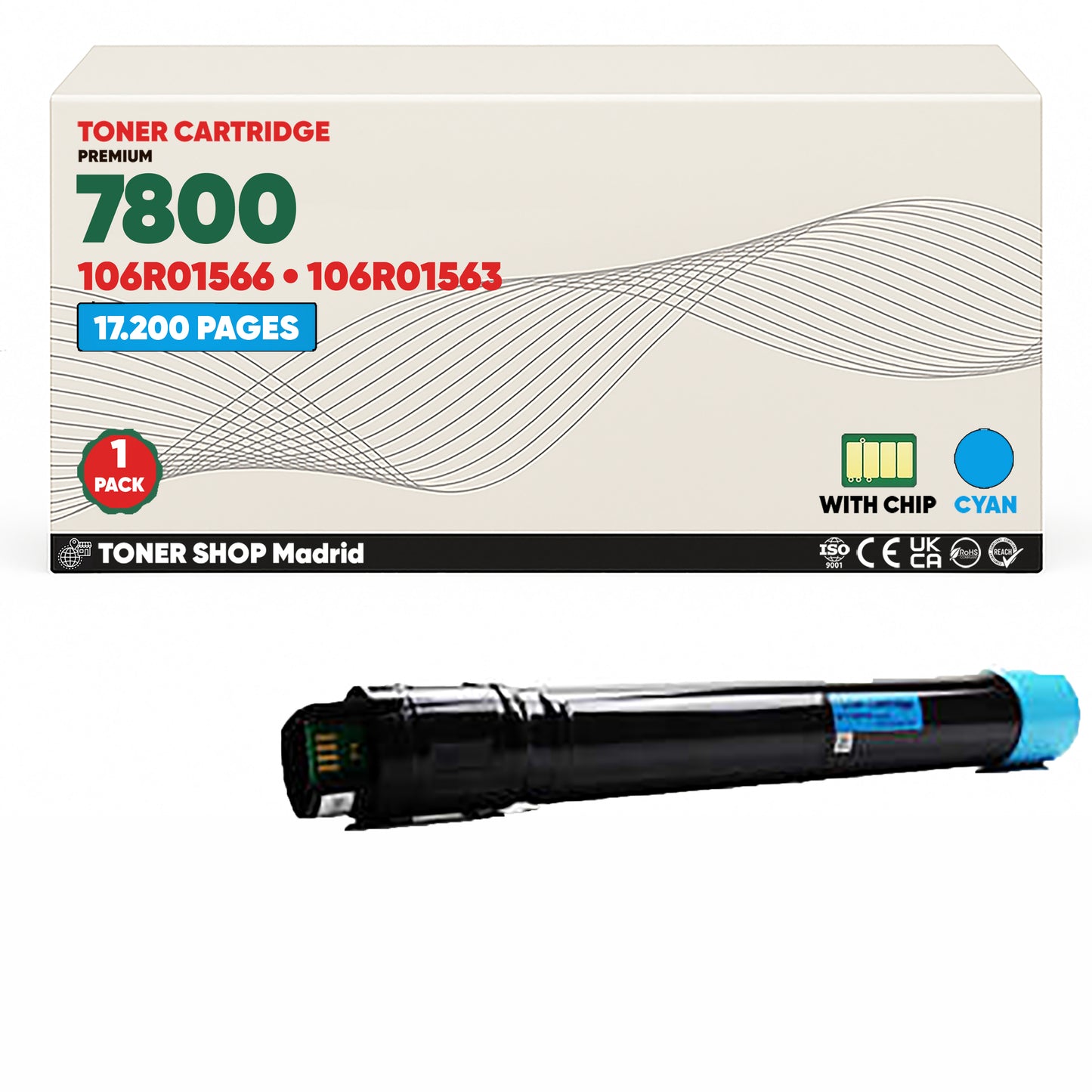 BDink Pack 4 Tóner Compatible Xerox Phaser 7800 (4 Pack)