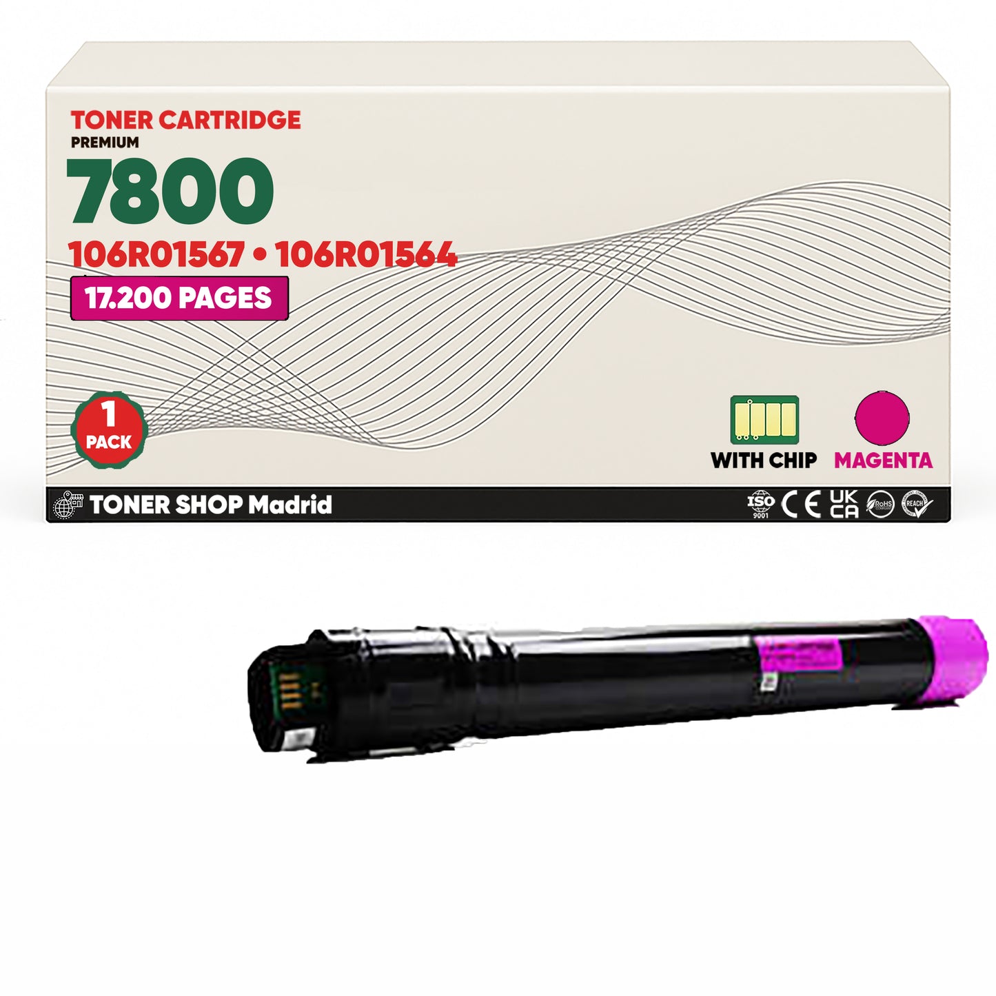 BDink Pack 4 Tóner Compatible Xerox Phaser 7800 (4 Pack)