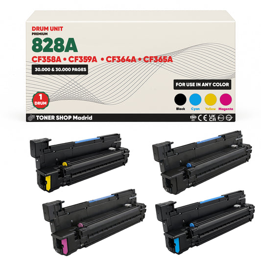 BDink Tambor Compatible HP 828A (Pack 4 CMYK) CF358A CF359A CF364A CF365A
