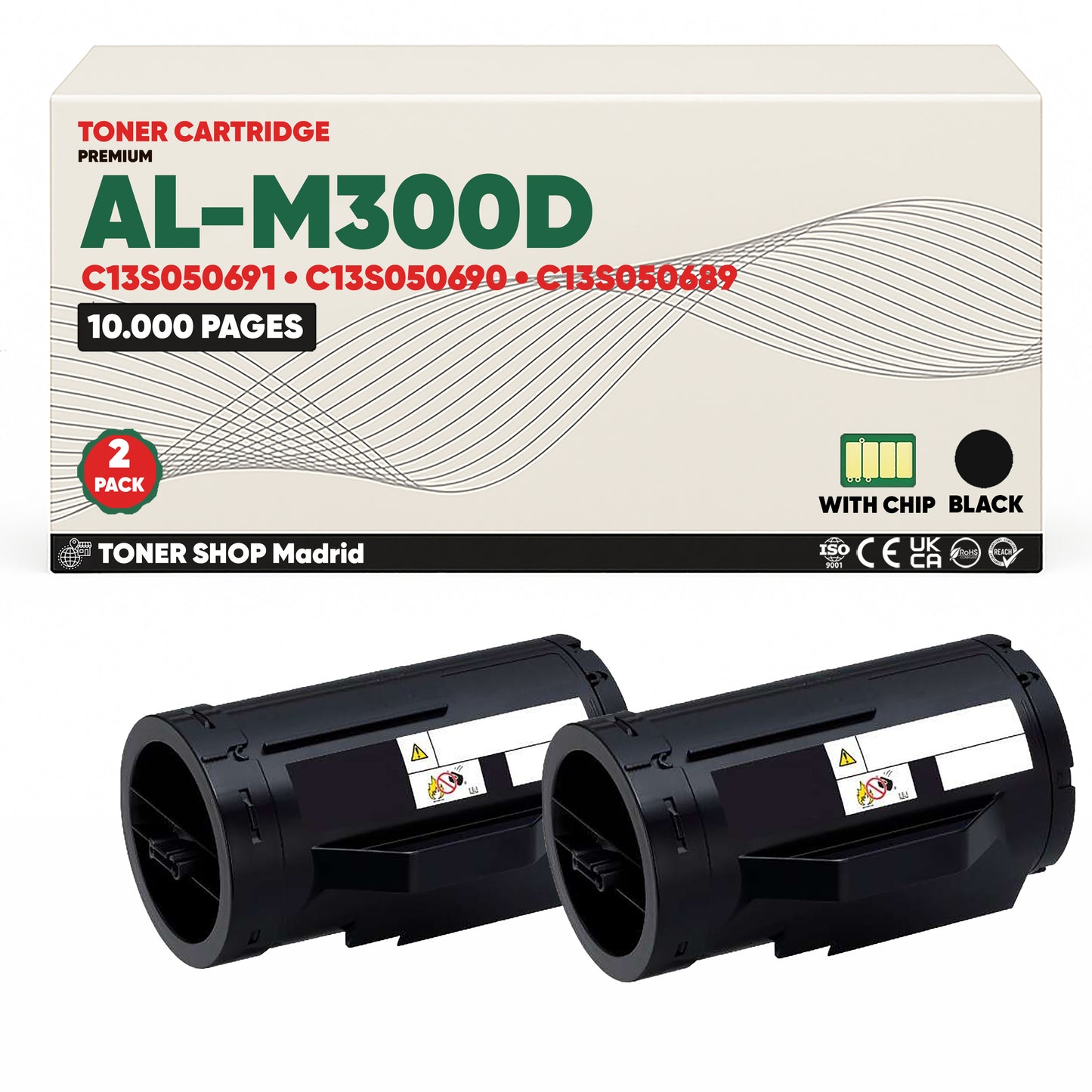 BDink Cartucho Tóner Compatible Epson AL-M300D Negro Pack 1