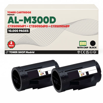 BDink Cartucho Tóner Compatible Epson AL-M300D Negro Pack 1