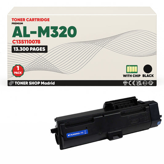 BDink Cartucho Tóner Compatible Epson ALM320 Negro (Pack 1)