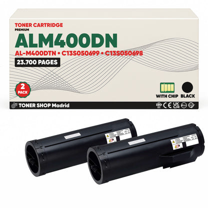 BDink Cartucho Tóner Compatible Epson ALM400DN ALM400DTN Negro (Pack 1)