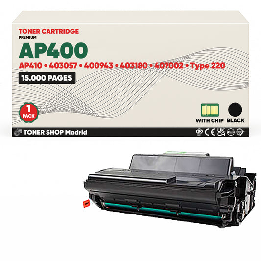 BDink Cartucho Tóner Compatible Ricoh AP400/AP410 Negro