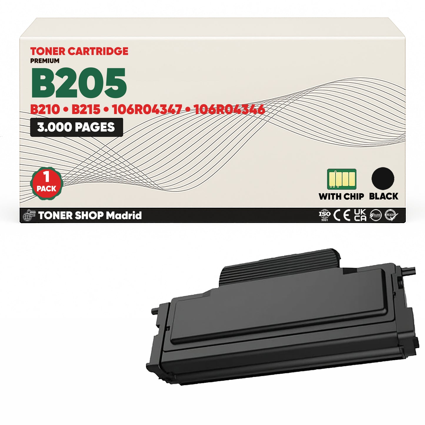 BDink Cartucho Tóner Compatible Xerox B205/B210/B215 Negro