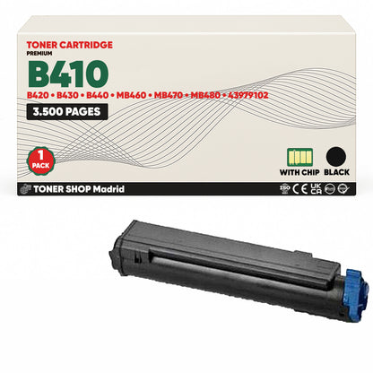 BDink Cartucho Tóner Compatible OKI B410/B420/B430/B440