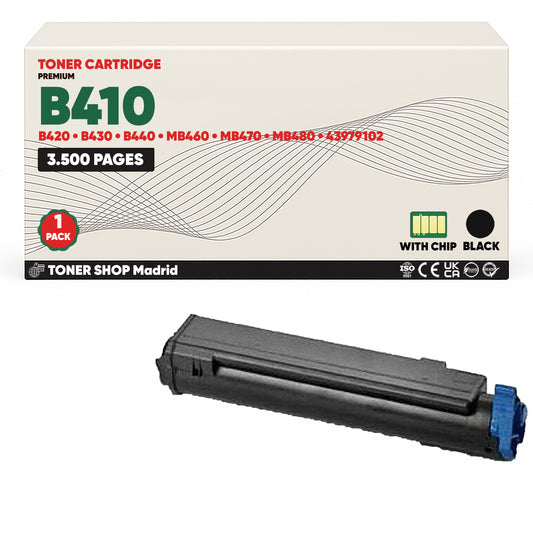 BDink Cartucho Tóner Compatible OKI B410/B420/B430/B440