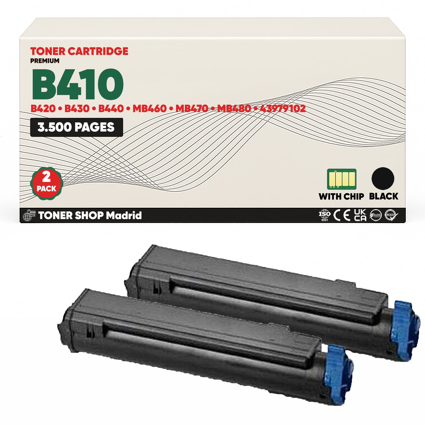 BDink Cartucho Tóner Compatible OKI B410/B420/B430/B440