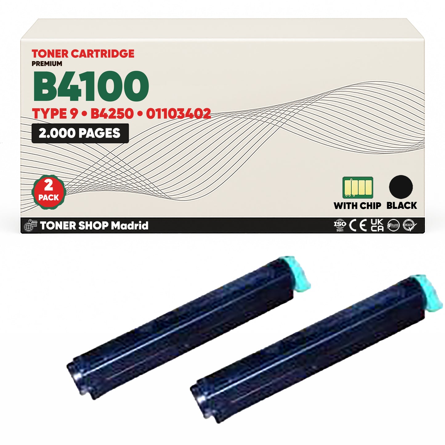 BDink Cartucho Tóner Compatible OKI TYPE 9/B4100/B4250