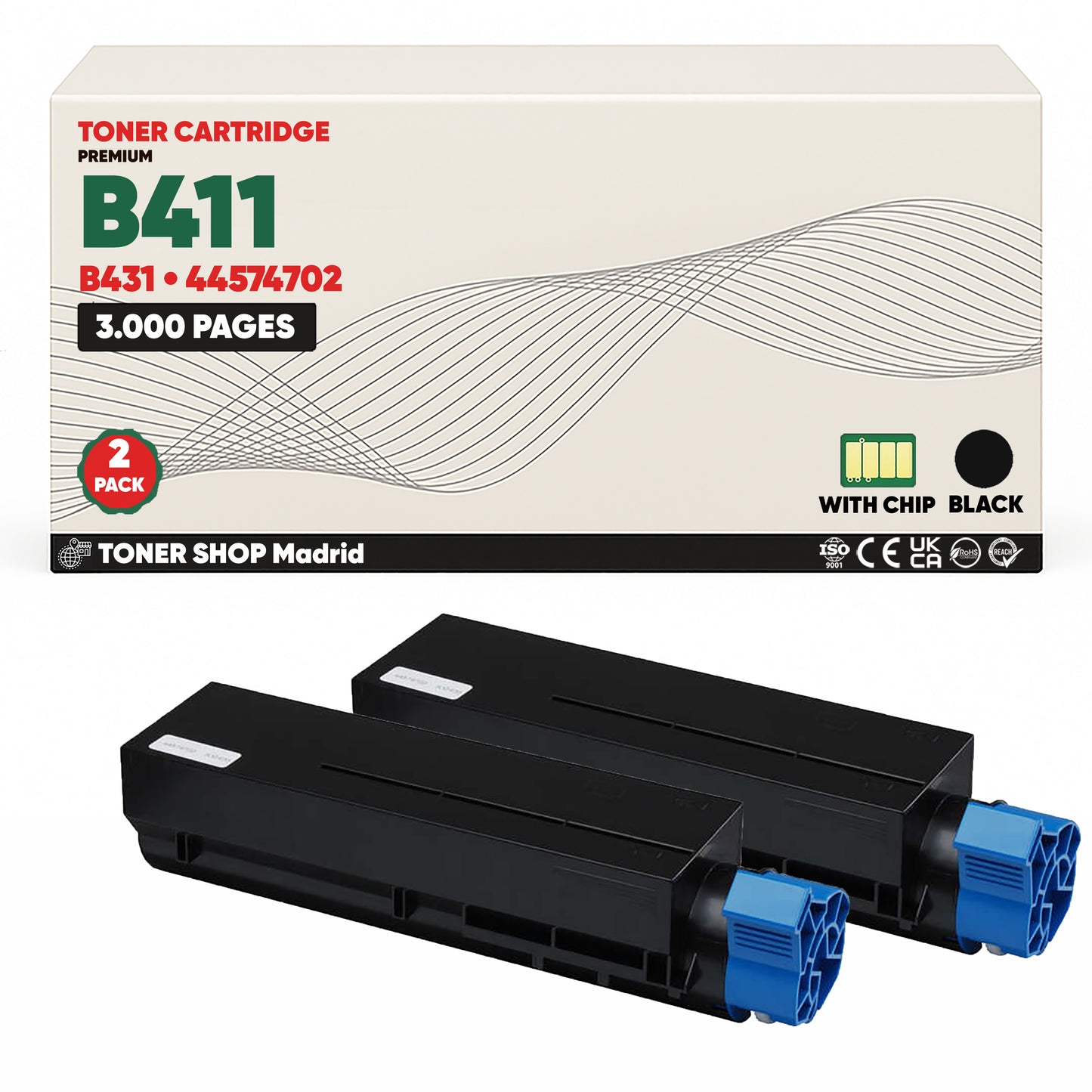 BDink Cartucho Tóner Compatible OKI B411/B431 Negro