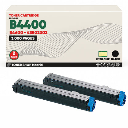 BDink Cartucho Tóner Compatible OKI B4400/B4600 Negro