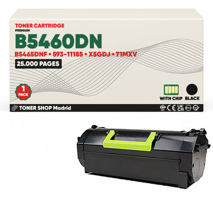 BDink Cartucho/s Tóner Compatible/s Dell B5460DN/B5465DNF Negro