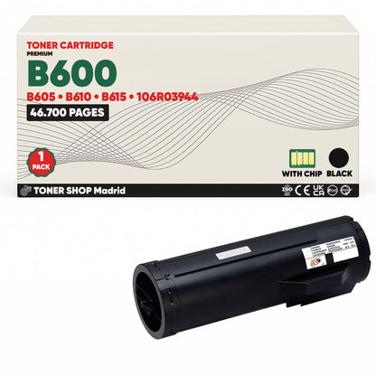 BDink Cartucho Tóner Compatible Xerox VersaLink B600/B605 Negro